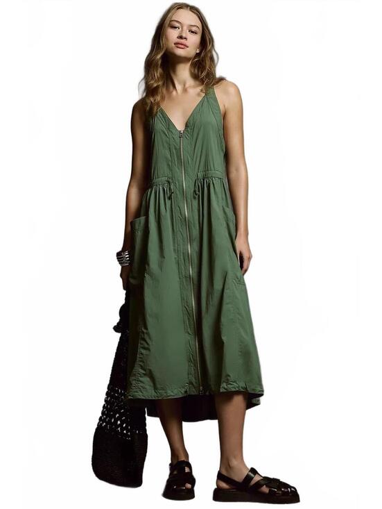 Daily Practice Dresses & Skirts - $128 Daily Practice Anthropologie Free Fall Midi Dress color Moss Size XL #1308